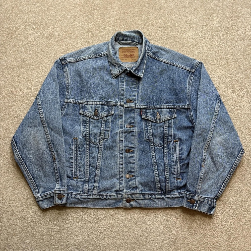 Vtg Levis Type-3 Denim Jacket Medium Blue‎ 70507-4890 Made USA Trucker 90s